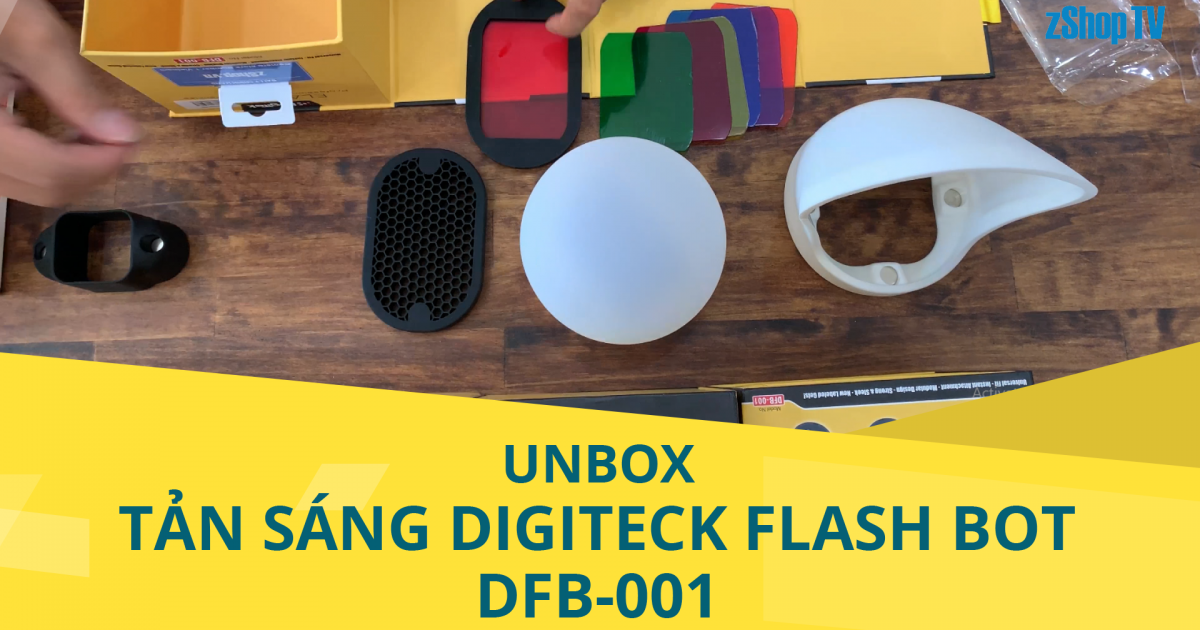 Đập hộp bộ tản sáng cao cấp Digitek Flash BOT DFB-001