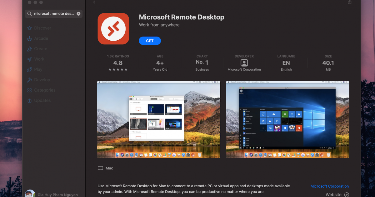 Microsoft Remote Desktop Mac M1