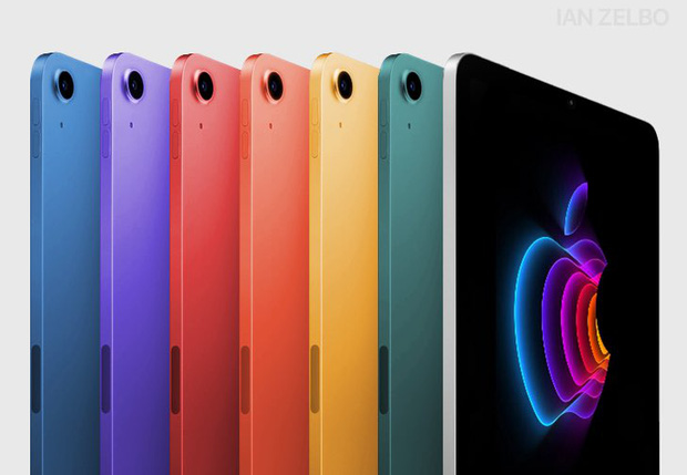 Hình ảnh iPad Air 5 với thiết kế vuông vắn cùng 7 màu sắc lịm tim