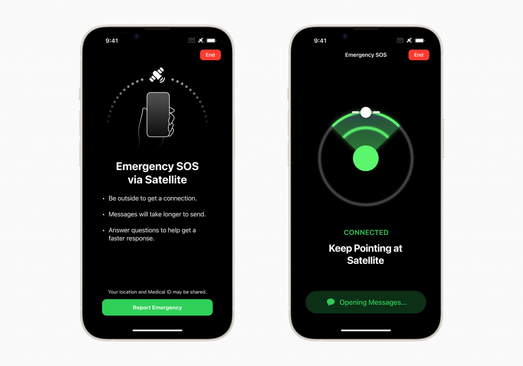 Apple’s satellite-based Emergency SOS feature is a first for iPhone. Ảnh: Apple 