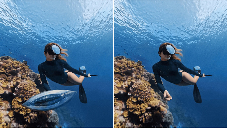 Vỏ lặn cũ so với Vỏ lặn vô hình Insta360 X5