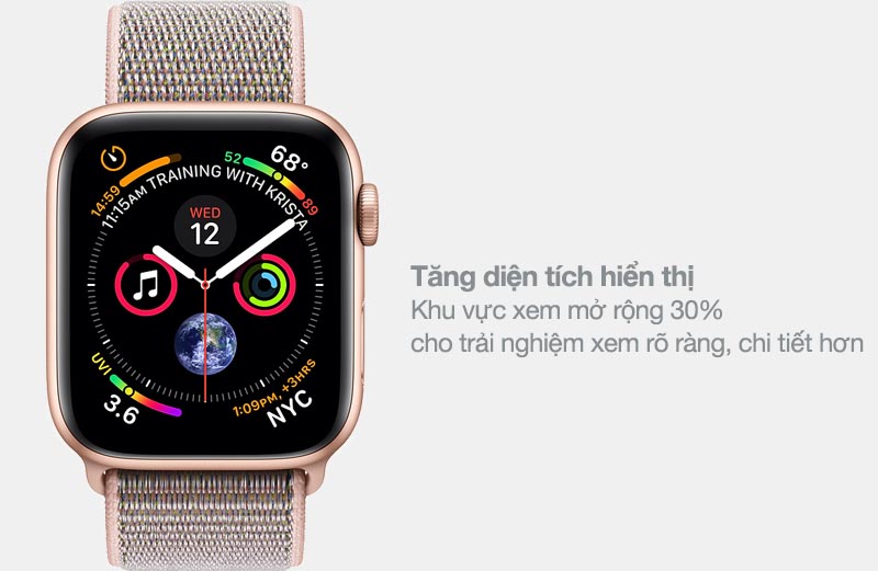 apple watch series 4 40mm gold aluminum case with pink sand sport band mu682