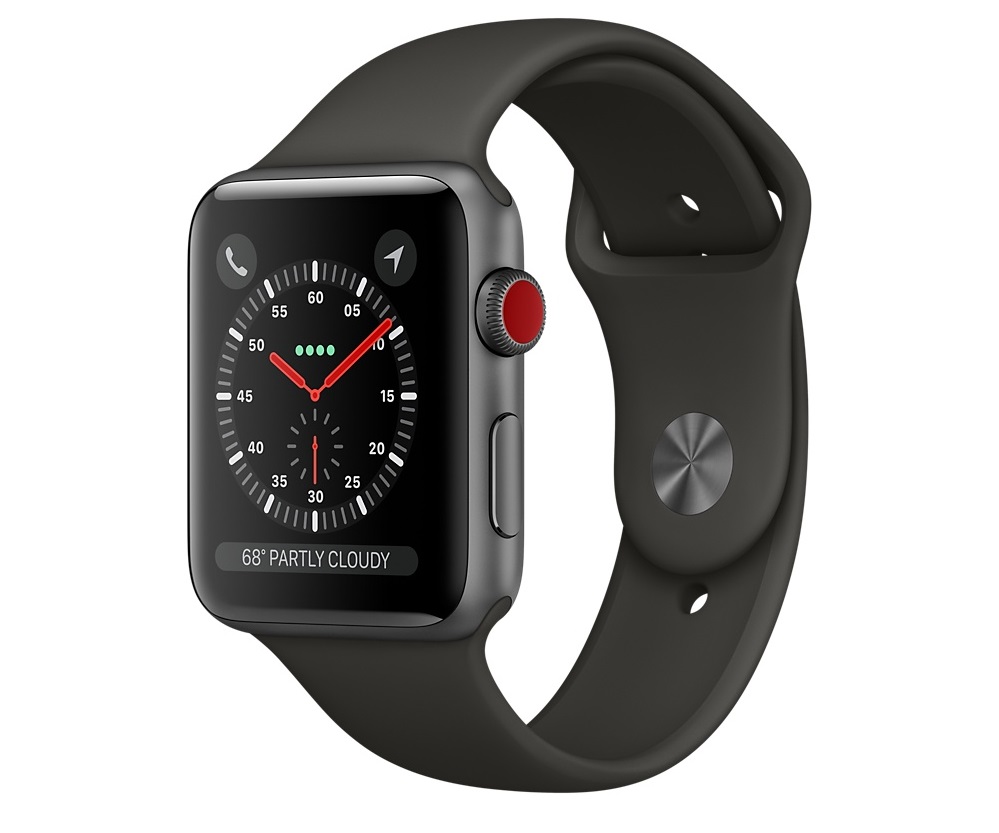 Apple Watch Series 3 38mm Space Gray Aluminum Case with Black Sport Band (GPS) 1