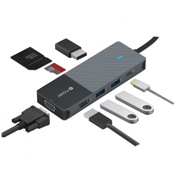 Cổng chuyển đổi Mazer Multimedia Pro Hub 8-in-1 USB-C