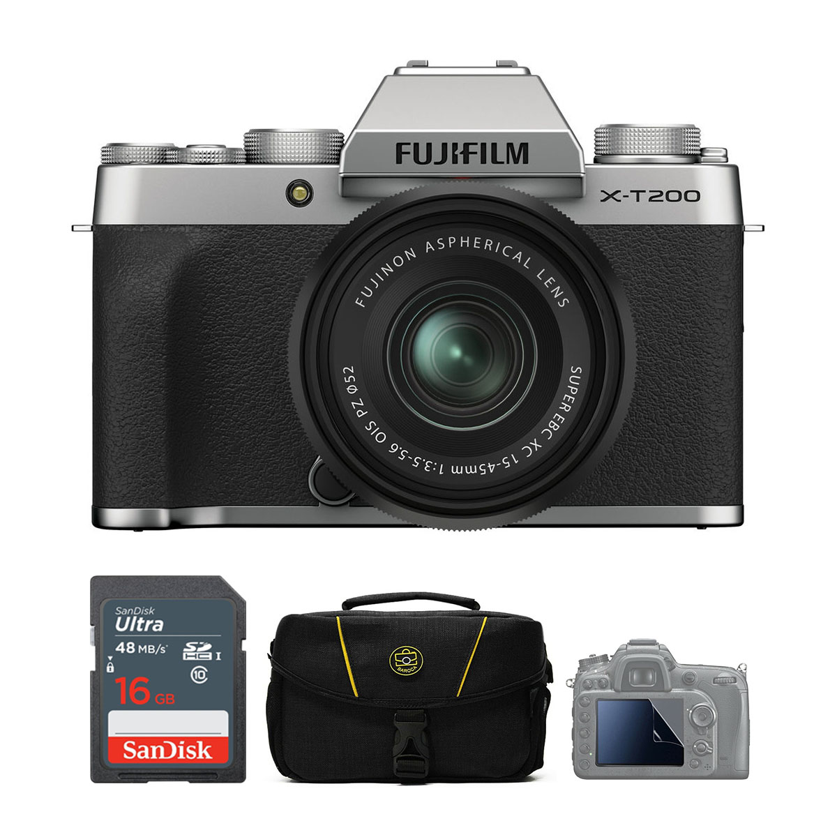 Fujifilm X-T200 + Kit 15-45mm (Silver) (Chính hãng)