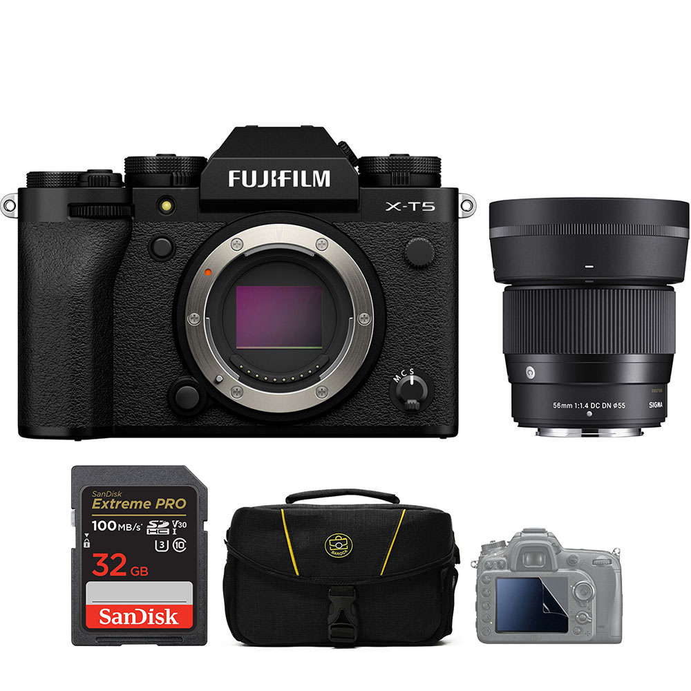 Fujifilm X-T5 + Sigma 56mm f/1.4 (Chính hãng) (Black)