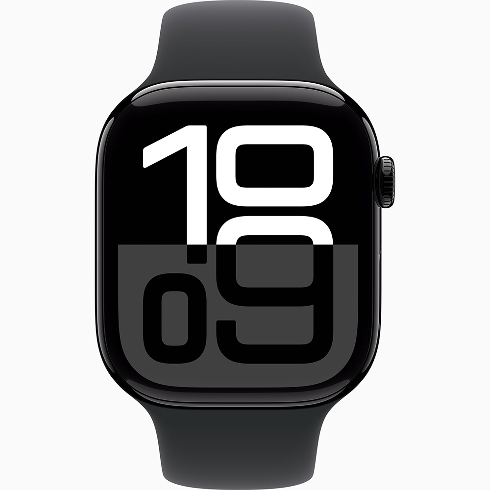 Apple Watch Series 10 46mm GPS Viền Nhôm Dây Cao Su Size M/L (Đen)