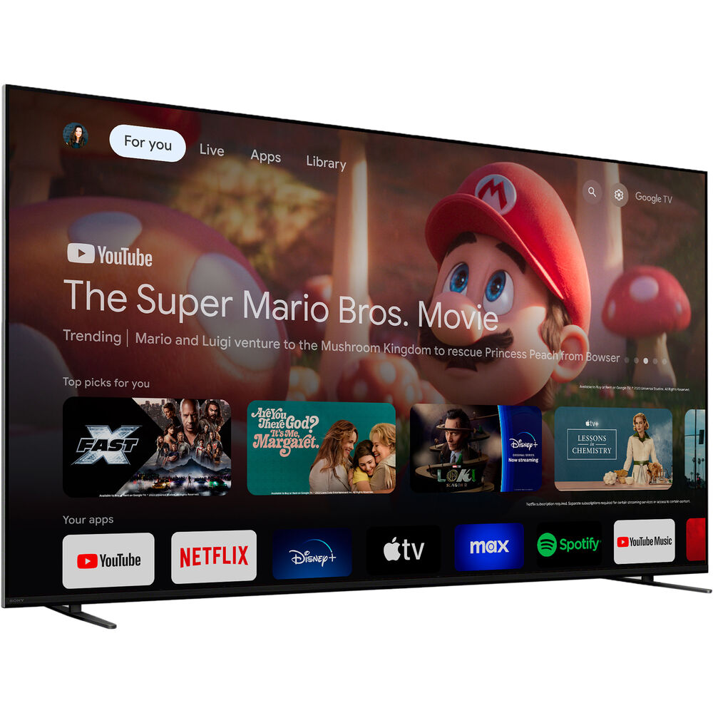 Sony BRAVIA 7 - 65inch | K-65XR70 | XR Processor | Mini LED | 4K Ultra HD | Dải tần nhạy sáng cao (HDR) | Smart TV (Google TV)