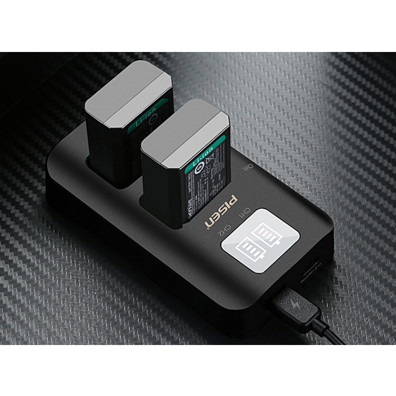 Bộ 2 pin & sạc Pisen NP-FW50 dùng cho Sony