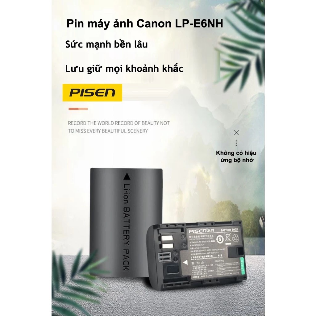 Pin sạc Pisen LP-E6N dùng cho Canon