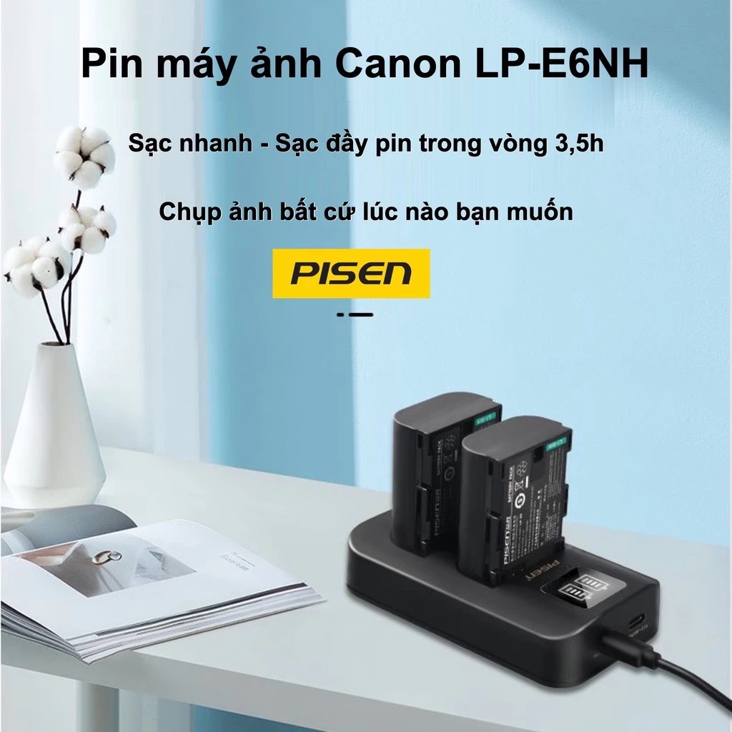 Pin Pisen LP-E6NH dùng cho Canon