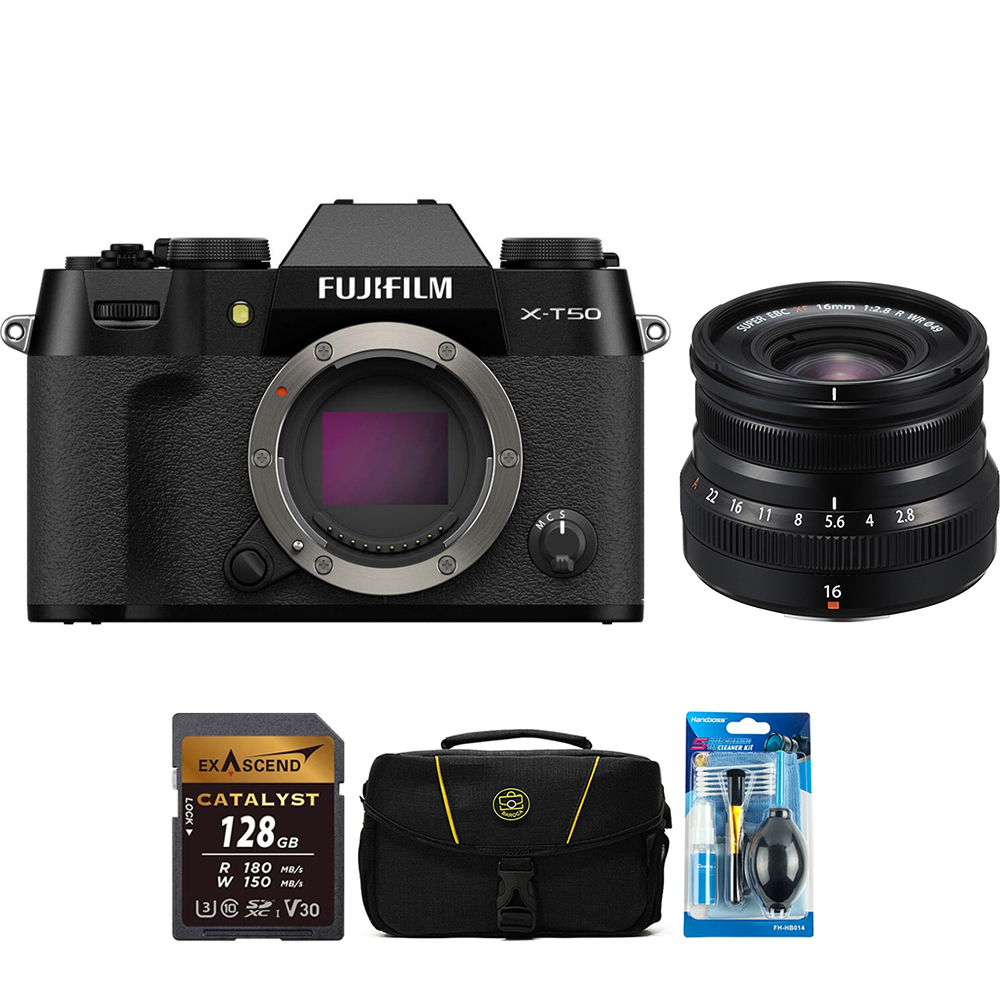 Fujifilm X-T50 + XF 16mm f/2.8 (Chính hãng) (Black)