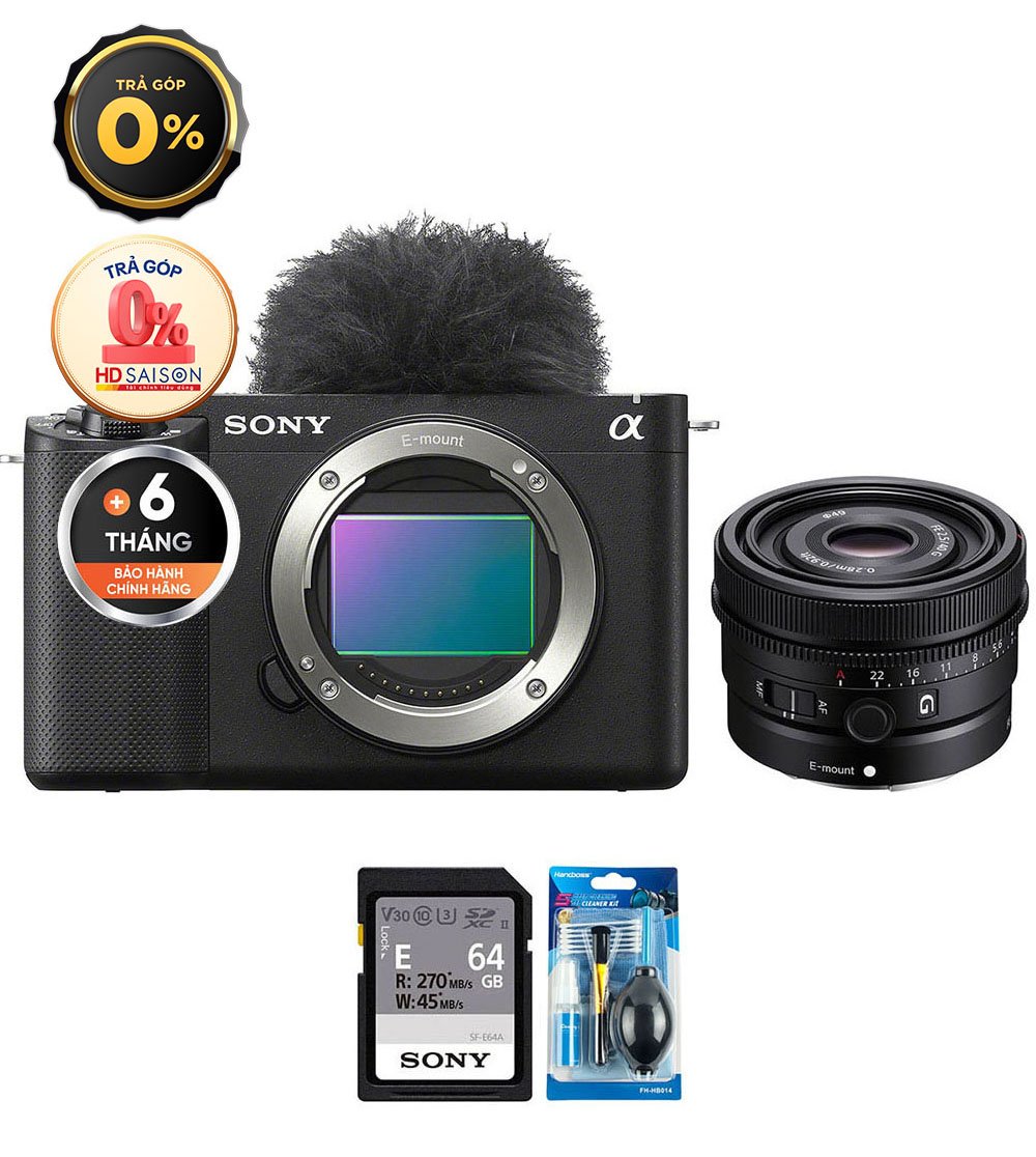 Sony ZV-E1 + FE 40mm f/2.5 G (Chính hãng) (Thẻ Nhớ 64GB + Bộ Vệ Sinh)
