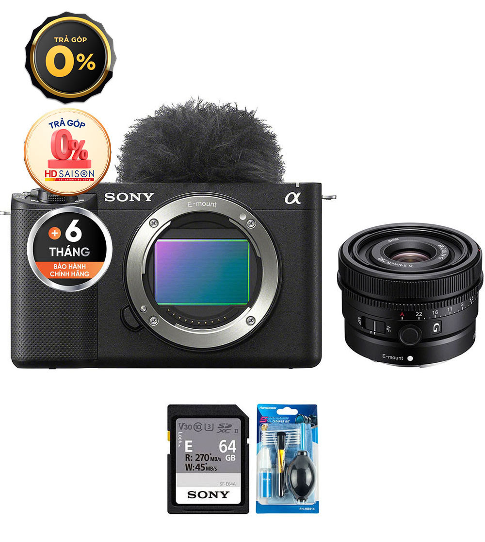 Sony ZV-E1 + FE 24mm f/2.8 G (Chính hãng) (Thẻ Nhớ 64GB + Bộ Vệ Sinh)