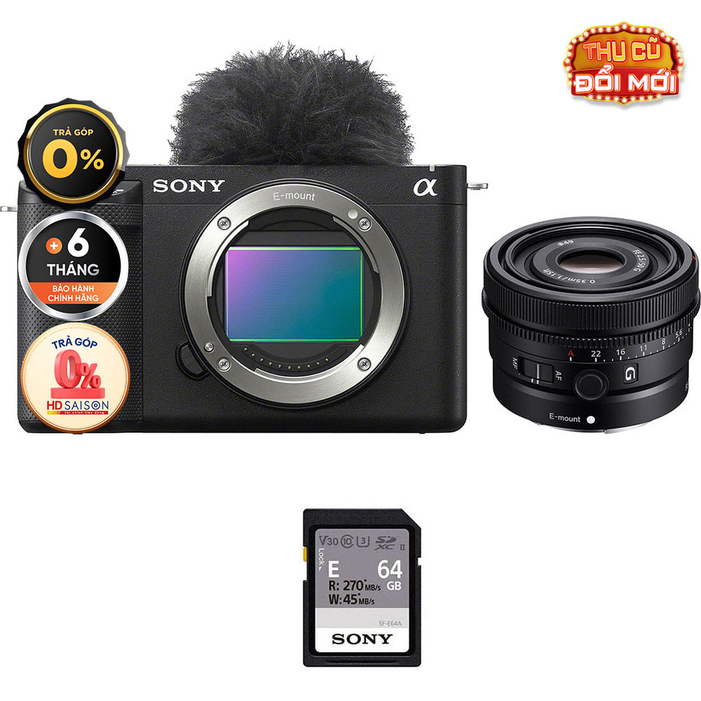 Sony ZV-E1 FE 50mm f/2.5 G (Chính hãng) (Thẻ Nhớ 64GB)