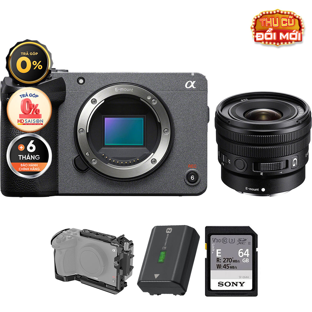 Sony FX30 + E PZ 10-20mm f/4 G (Chính hãng) (Body + Sony E PZ 10-20mm f/4)