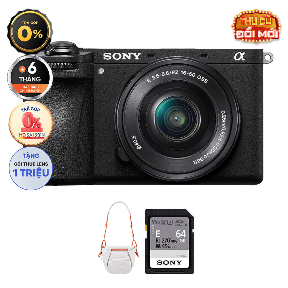 Sony A6700 (Chính hãng) (Kèm Kit Lens 16-50mm, Thẻ Nhớ 64GB Túi Máy Ảnh)