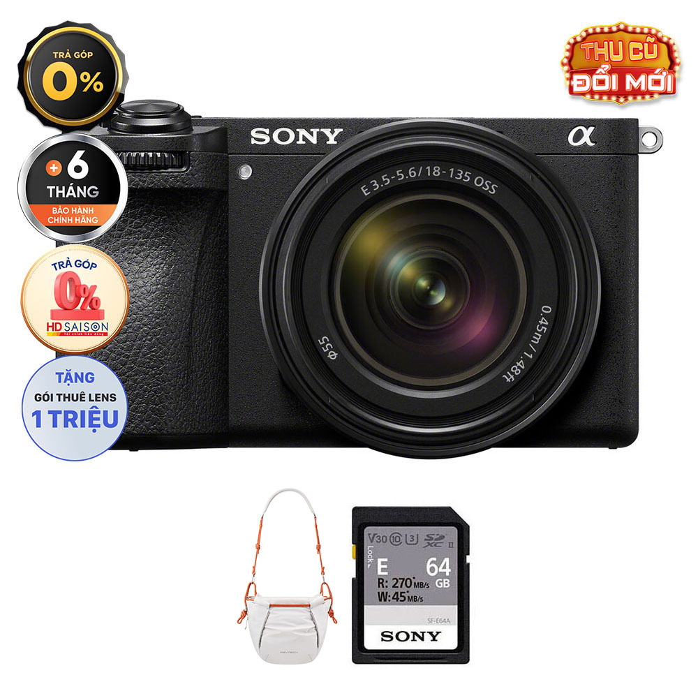 Sony A6700 (Chính hãng) (Kèm Kit Lens 18-135mm, Thẻ Nhớ 64GB Túi Máy Ảnh)