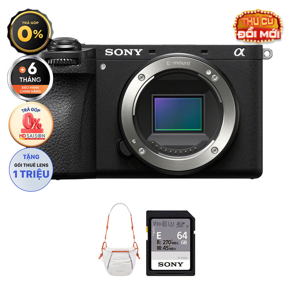 Sony A6700 (Chính hãng) (Body Only, Thẻ Nhớ 64GB Túi Máy Ảnh)