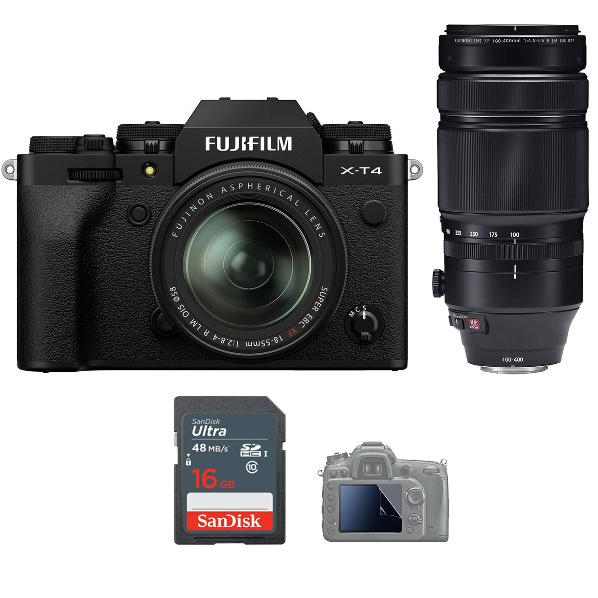 Fujifilm X-T4 +Kit 18-55mm +100-400mm Chính hãng