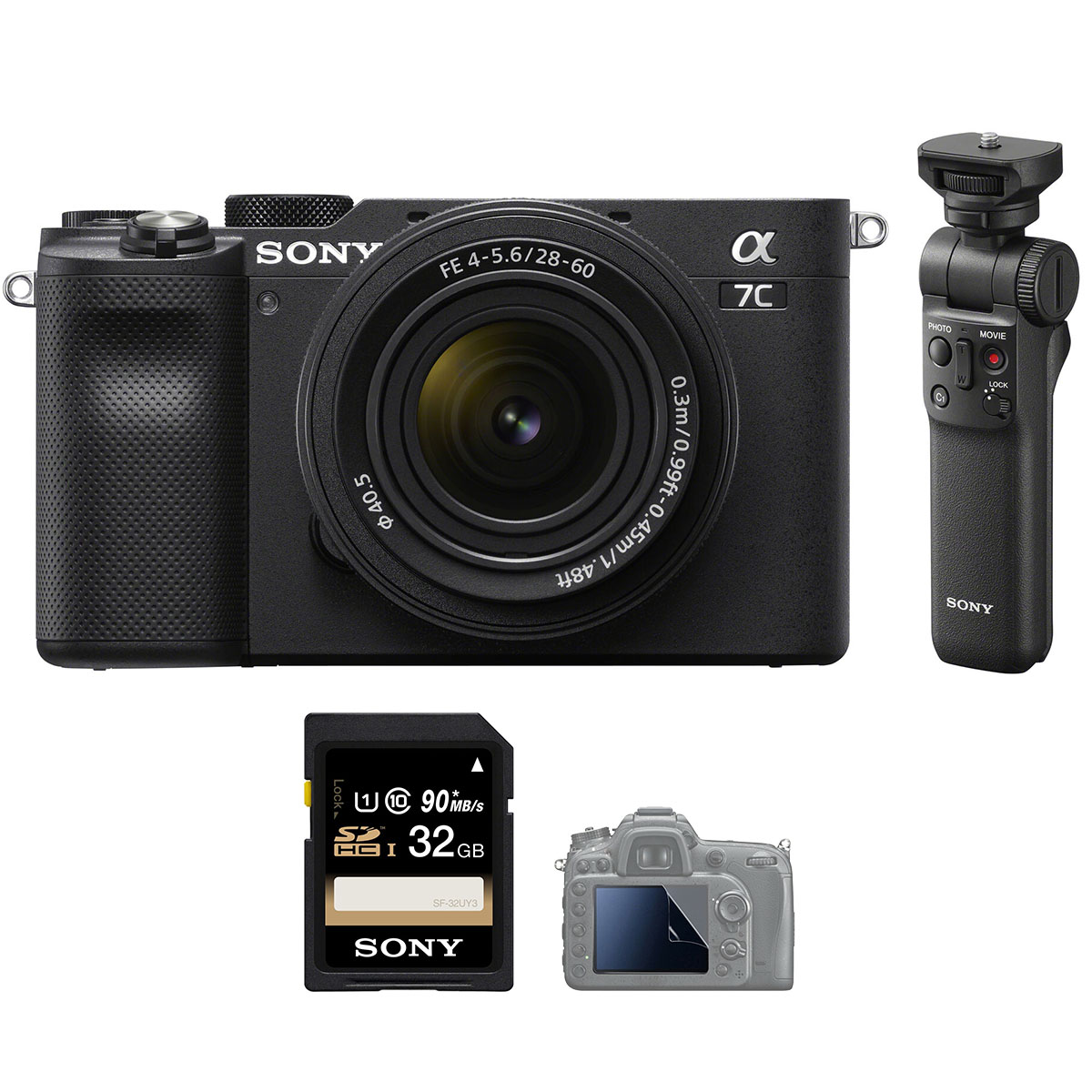 Sony A7C + Kit 28-60mm (Black) + GP-VPT2BT (Chính hãng)