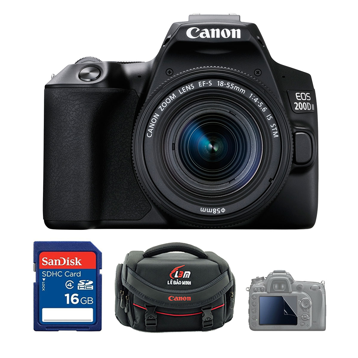 Canon EOS 200D II + Kit 18-55mm (Chính hãng Lê Bảo Minh) (Chính Hãng)