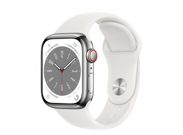 Apple Watch Series 8 41mm LTE, Stainless Steel Case, Sport Band - Chính hãng