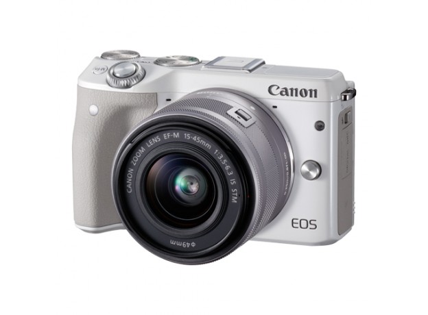 Canon EOS M3 + Kit EF-M 15-45mm (Trắng) - Likenew 95%