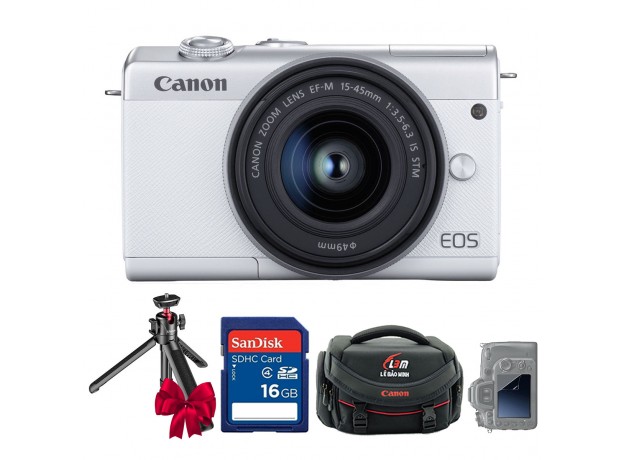 Canon EOS M200 + Kit 15-45mm (White) (Chính hãng Lê Bảo Minh)