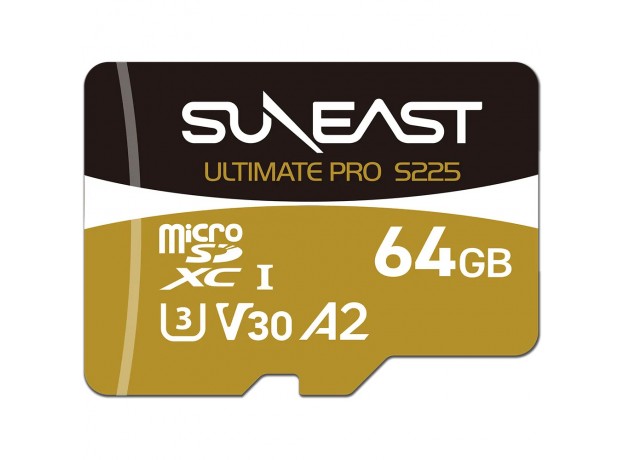 Thẻ nhớ microSDXC Suneast 64GB 208MB/s UHS-I V30 S225 Gold Series