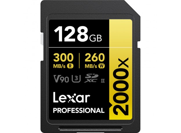 Thẻ nhớ SDXC Lexar 128GB 300MB/s Professional 2000x UHS-II Gold Series