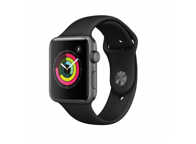 Apple Watch Series 3 Space Gray Aluminum Case with Black Sport Band (GPS)
