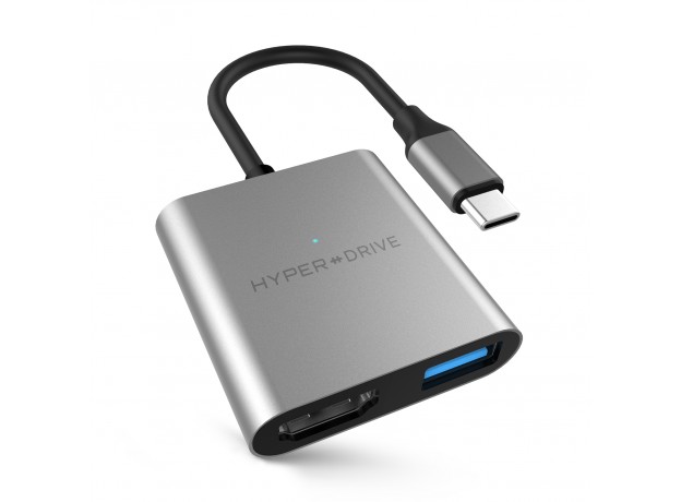 Hub USB-C 3 in 1 Hyperdrive 4K HDMI for Macbook, PC & devices
