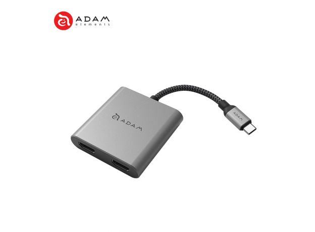 Cổng chuyển 2in1 USB-C Adam Elements Casa To 2*HDMI Multi-Stream