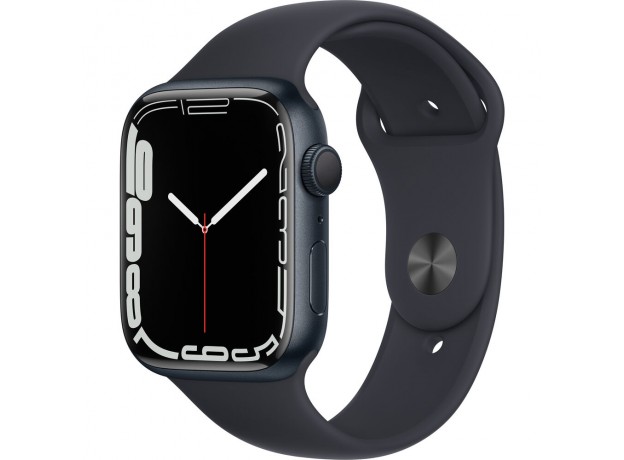 Apple Watch Series 7 (GPS, 45mm, Midnight Aluminum, Midnight Sport Band)