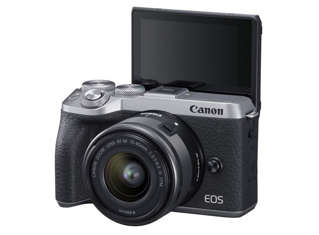 Canon EOS M6 + Kit 15-45mm IS STM (màu Bạc) / Mới 95%